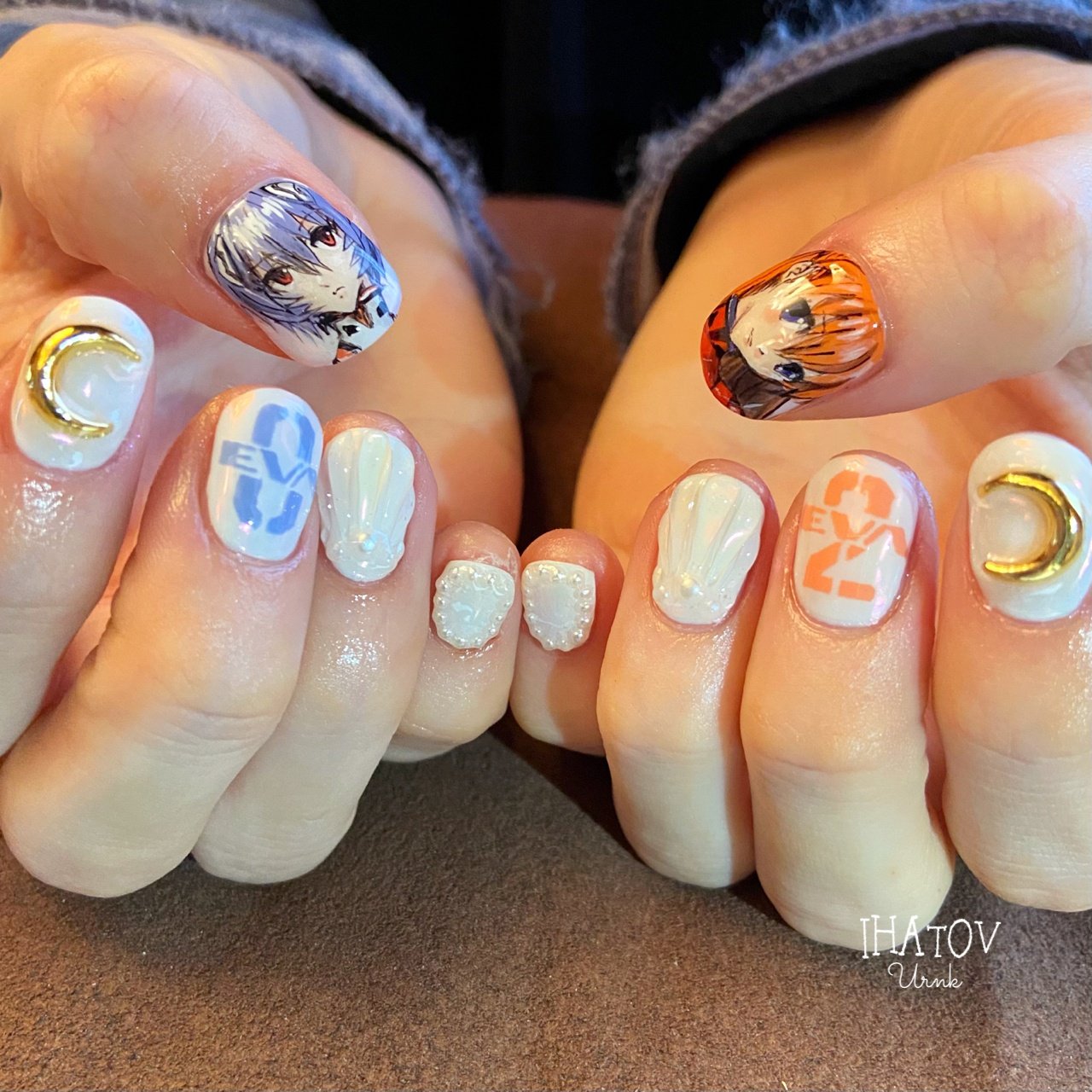 オールシーズン ハンド イニシャル 痛ネイル キャラクター Ihatov Nailarts のネイルデザイン No ネイルブック