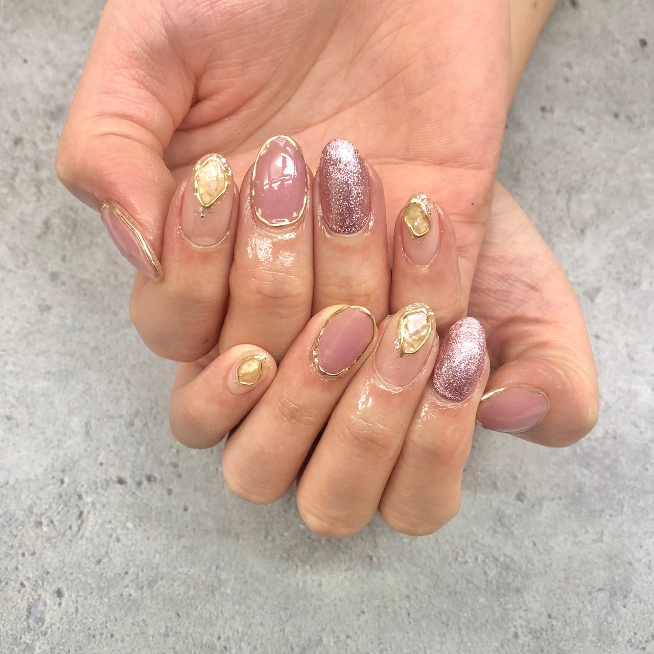 春 オールシーズン ハンド ニュアンス ミラー Nail Salon Lees Leeのネイルデザイン No ネイルブック
