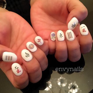 22年 新着順 シンプル 麻雀のネイルデザイン ネイルブック