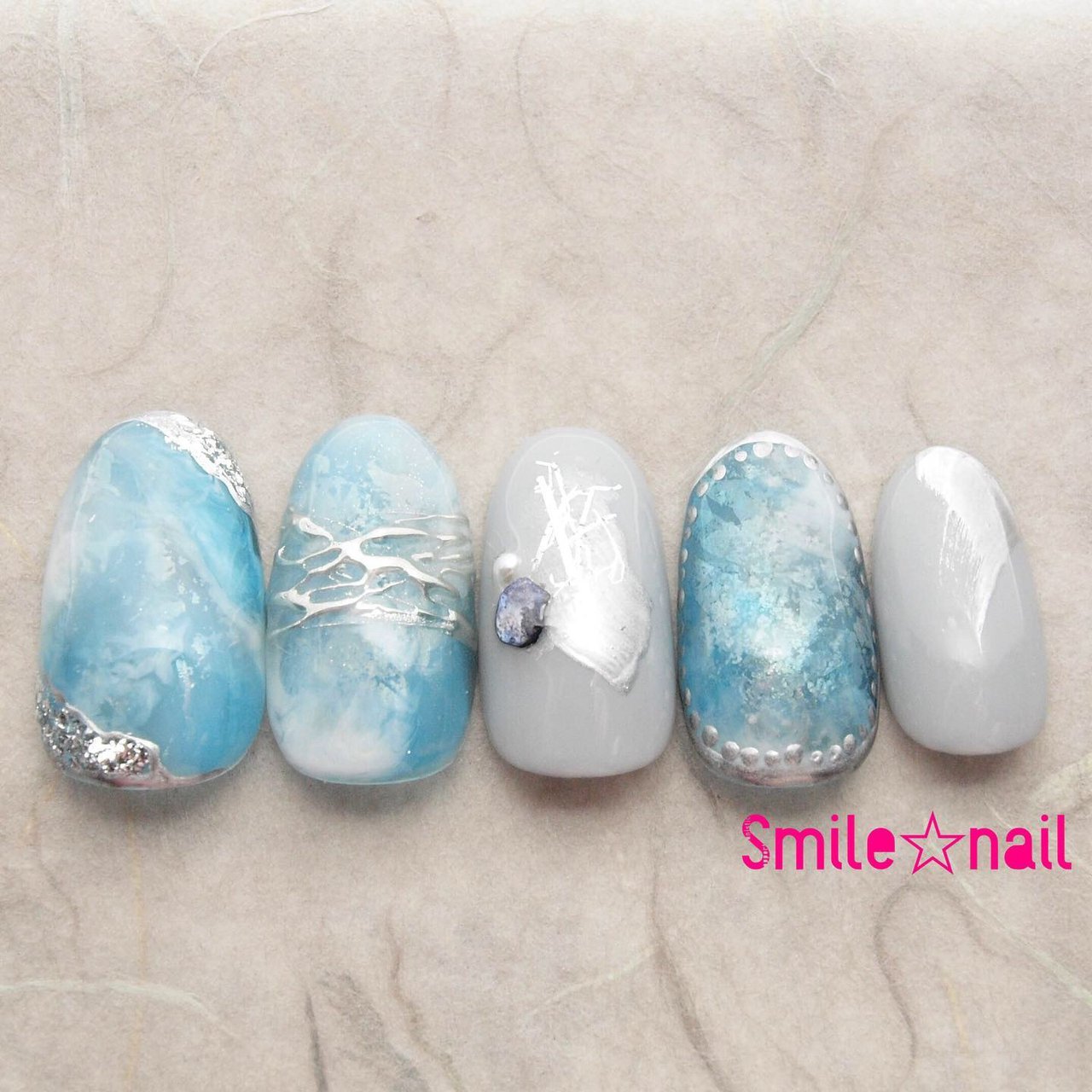 春 デート 女子会 ハンド 大理石 Smile Nailのネイルデザイン No ネイルブック