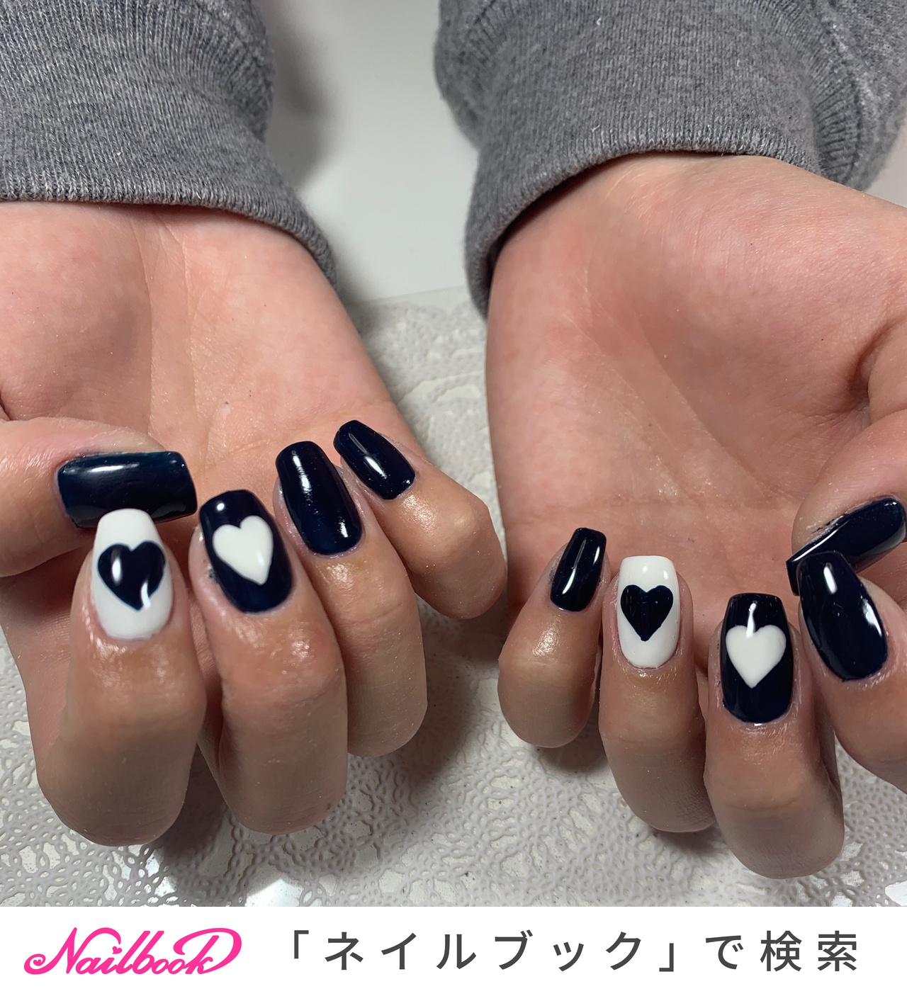 ハンド/シンプル/ワンカラー/ハート/くりぬき - nail_jasmineのネイル