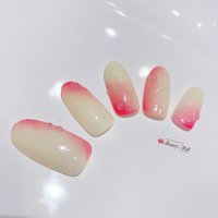 桃カラーのネイルデザイン ネイルブック