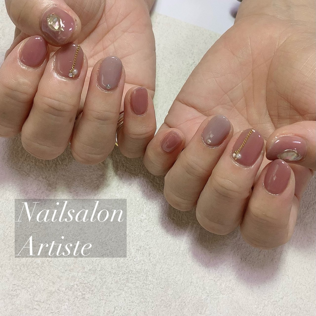 春 オールシーズン ハンド シンプル ミディアム ネイルサロン アイリスのネイルデザイン No ネイルブック