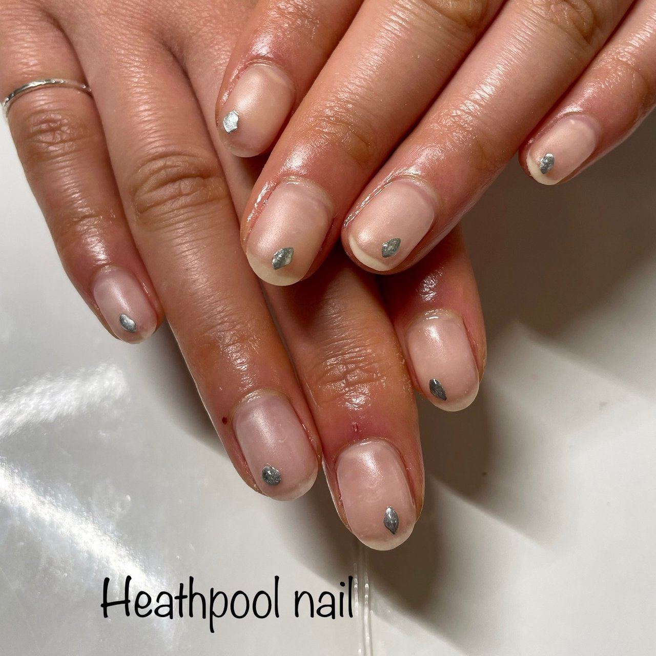 ハンド マット クリア メタリック ジェル Heathpoolnailのネイルデザイン No ネイルブック