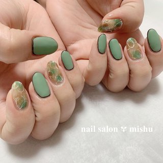 抹茶チョコのネイルデザイン ネイルブック