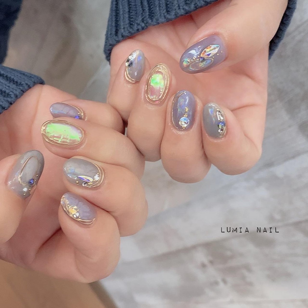 春 ハンド ビジュー 3d ブローチ Lumia Nailのネイルデザイン No ネイルブック