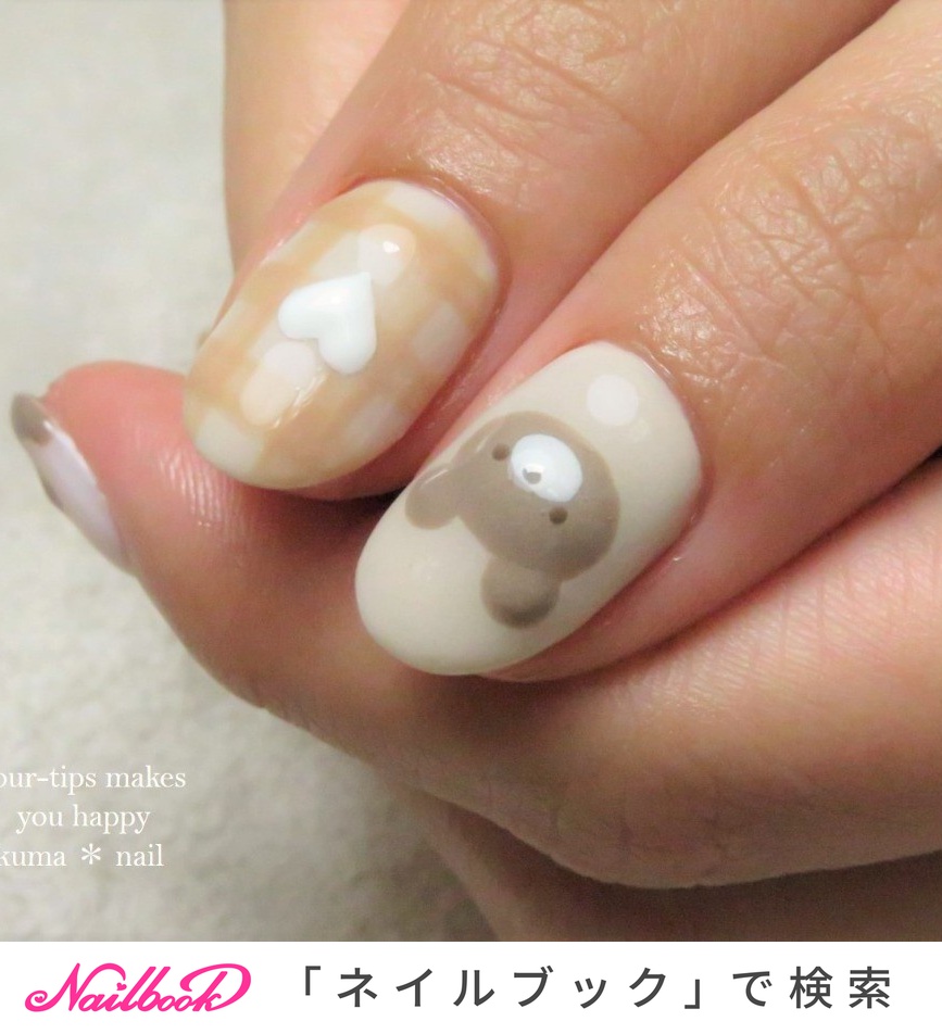 オールシーズン バレンタイン パーティー 女子会 ハンド Kuma Nailのネイルデザイン No ネイルブック