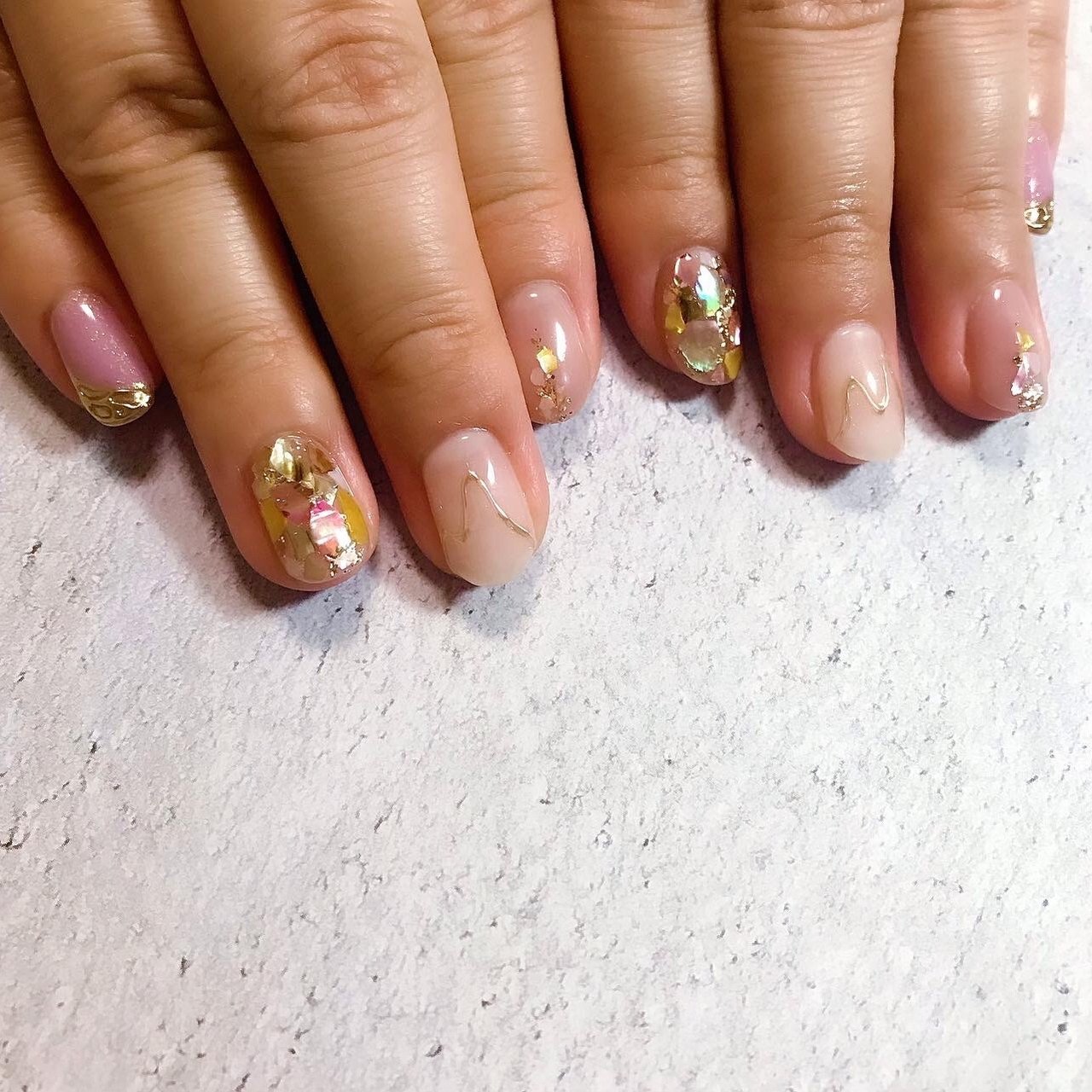 冬 オールシーズン ハンド ワンカラー シェル Luna Nailのネイルデザイン No ネイルブック