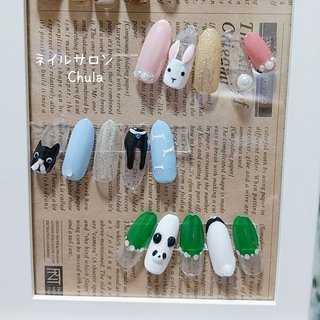 ゆるいイラストのネイルデザイン ネイルブック