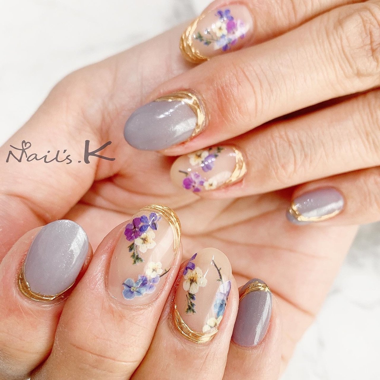 春 オールシーズン ハンド フラワー ベージュ Nail S Kのネイルデザイン No ネイルブック