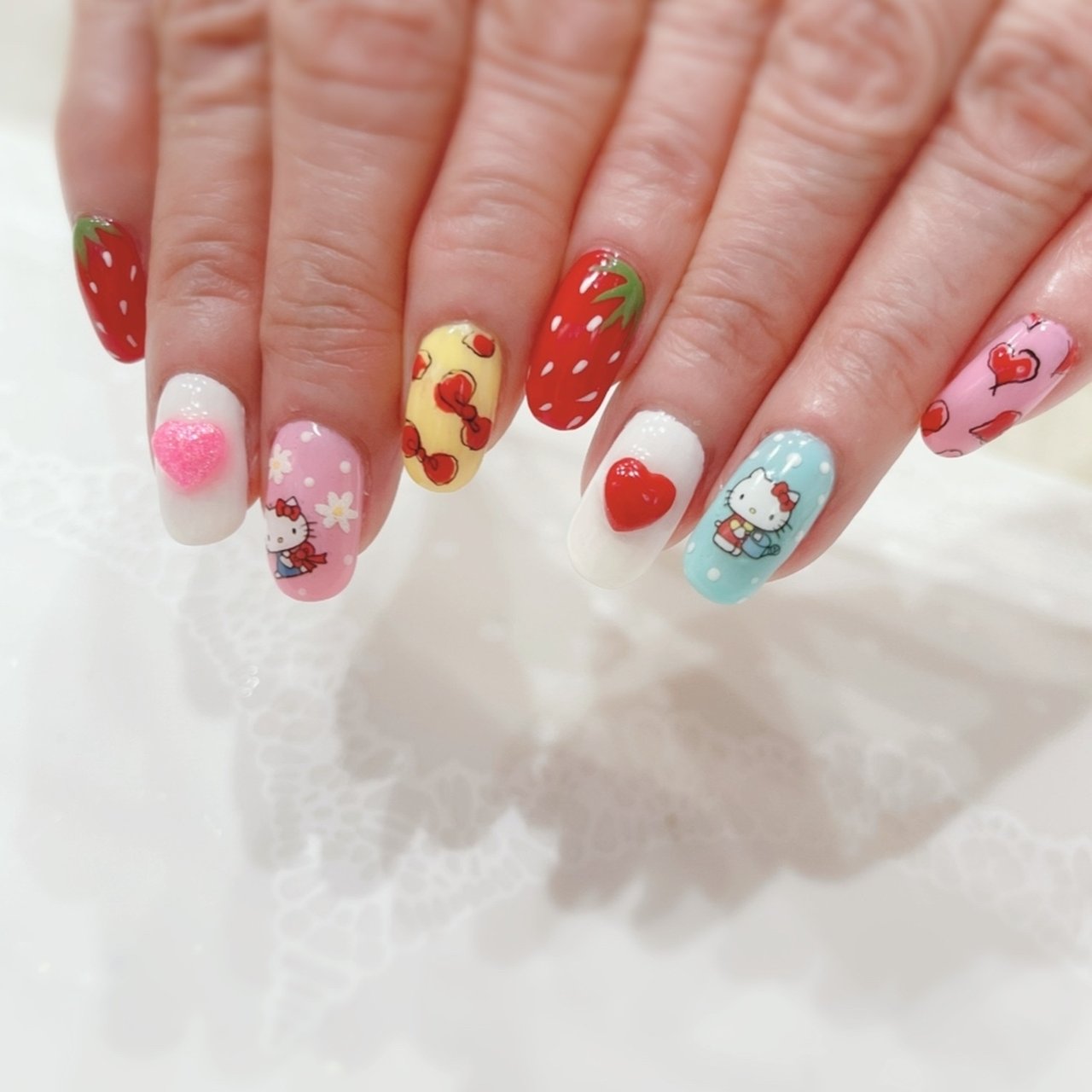 春/女子会/ハンド/ハート/痛ネイル - 【武蔵小金井】TUMEYA 樽川