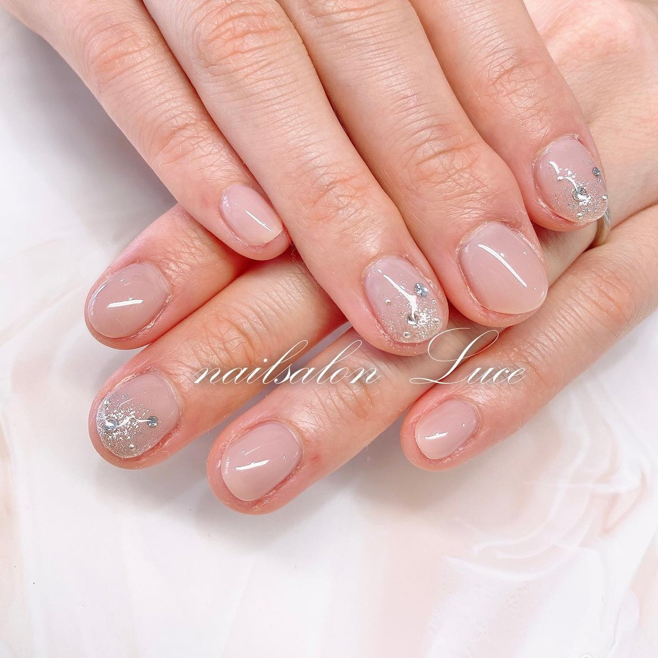 シンプル ラメ ワンカラー ピンク Nail Salon Luceのネイルデザイン No ネイルブック