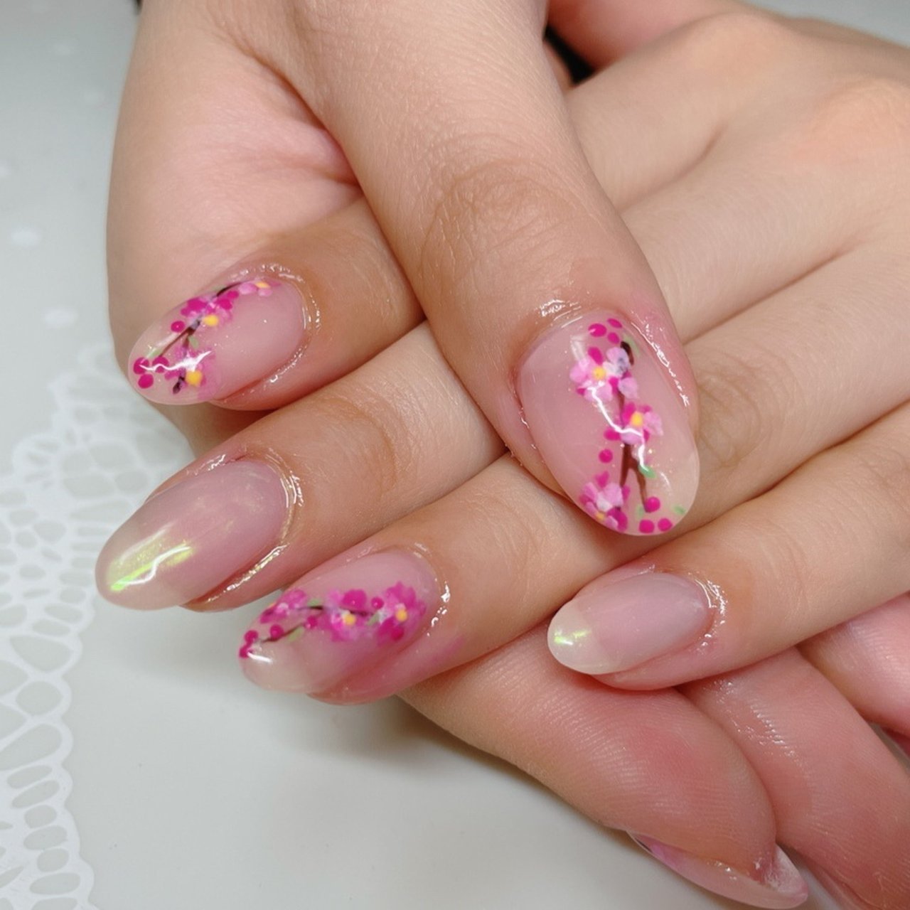 春 オールシーズン デート 女子会 フラワー Nail Hana001のネイルデザイン No ネイルブック
