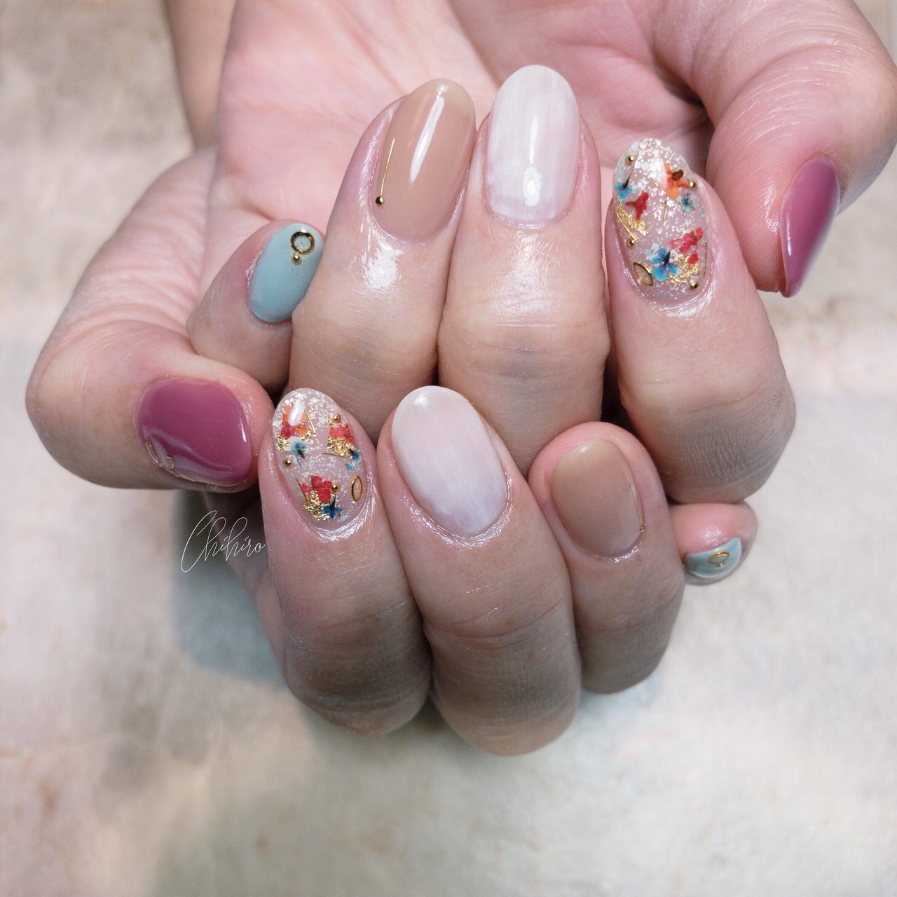 春 オールシーズン 卒業式 入学式 ハンド Nail Studio Malua Chihiroのネイルデザイン No ネイル ブック