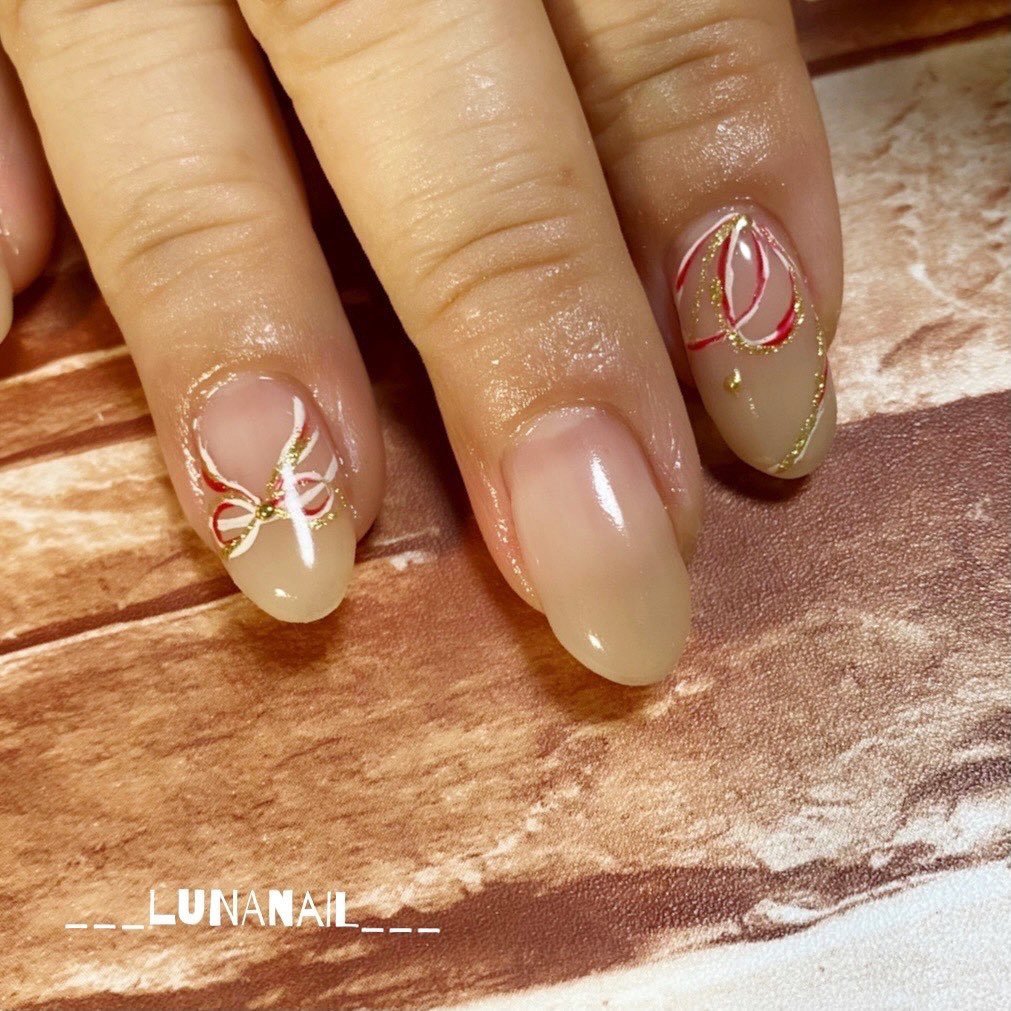 オールシーズン パーティー ハンド グラデーション ジェル Luna Nail のネイルデザイン No ネイルブック