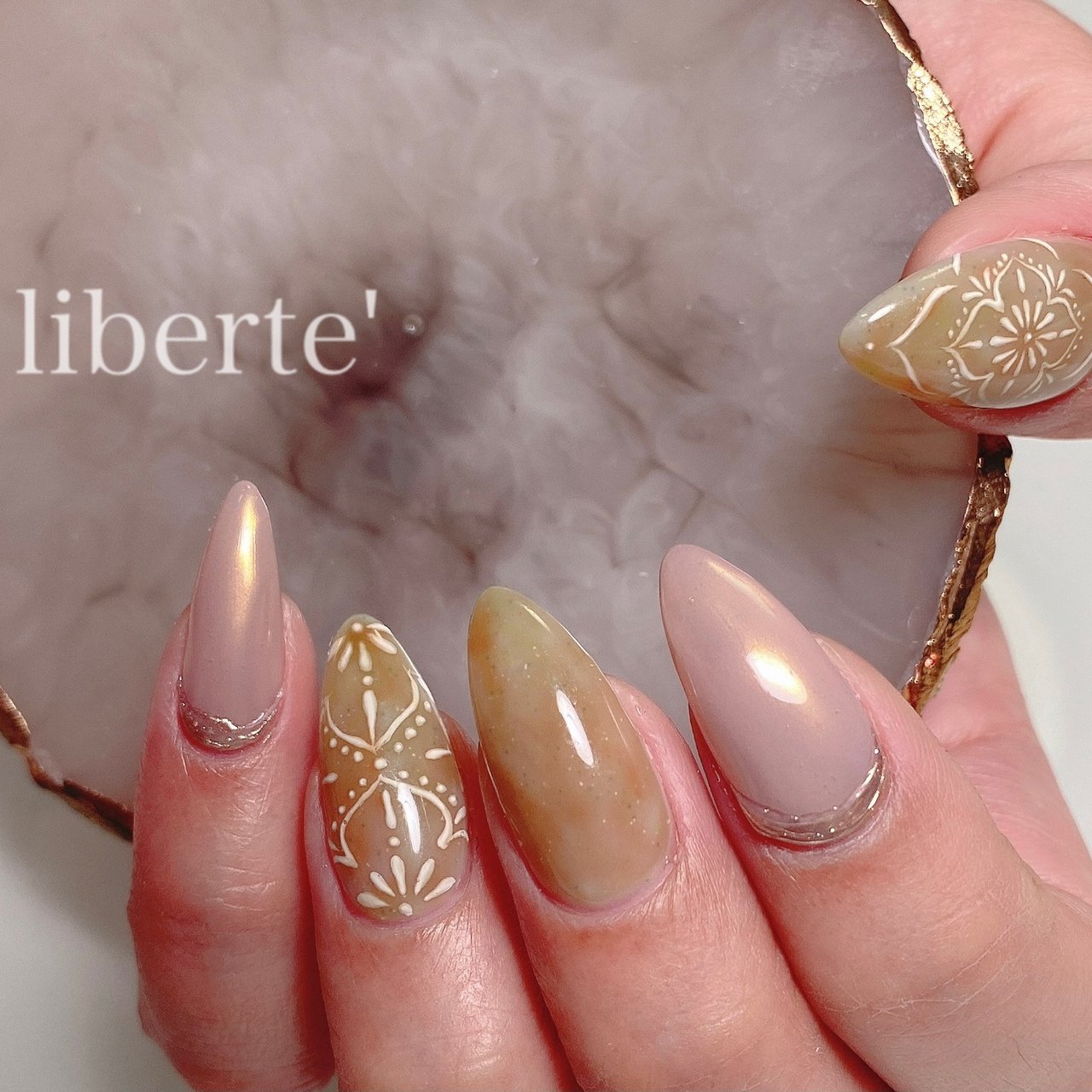 春 夏 ハンド アンティーク ネイティブ Liberte のネイルデザイン No ネイルブック