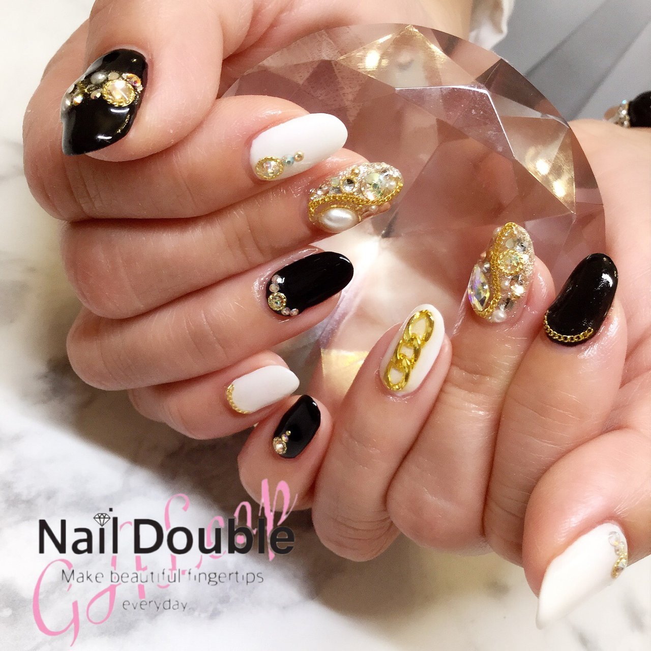 冬 オールシーズン ライブ パーティー ハンド Nail Double Galeapのネイルデザイン No ネイルブック