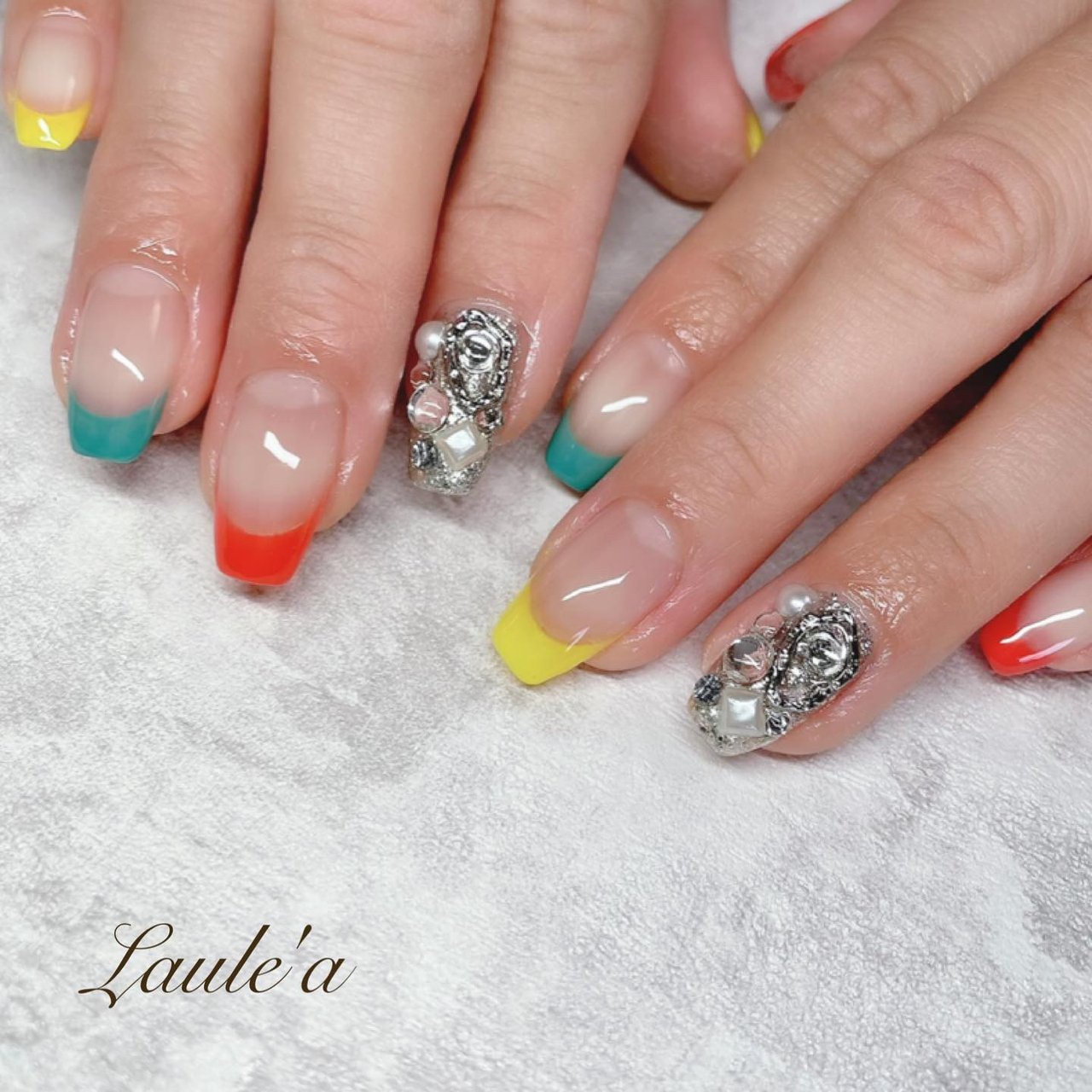 春 ハンド フレンチ Laule Aのネイルデザイン No ネイルブック