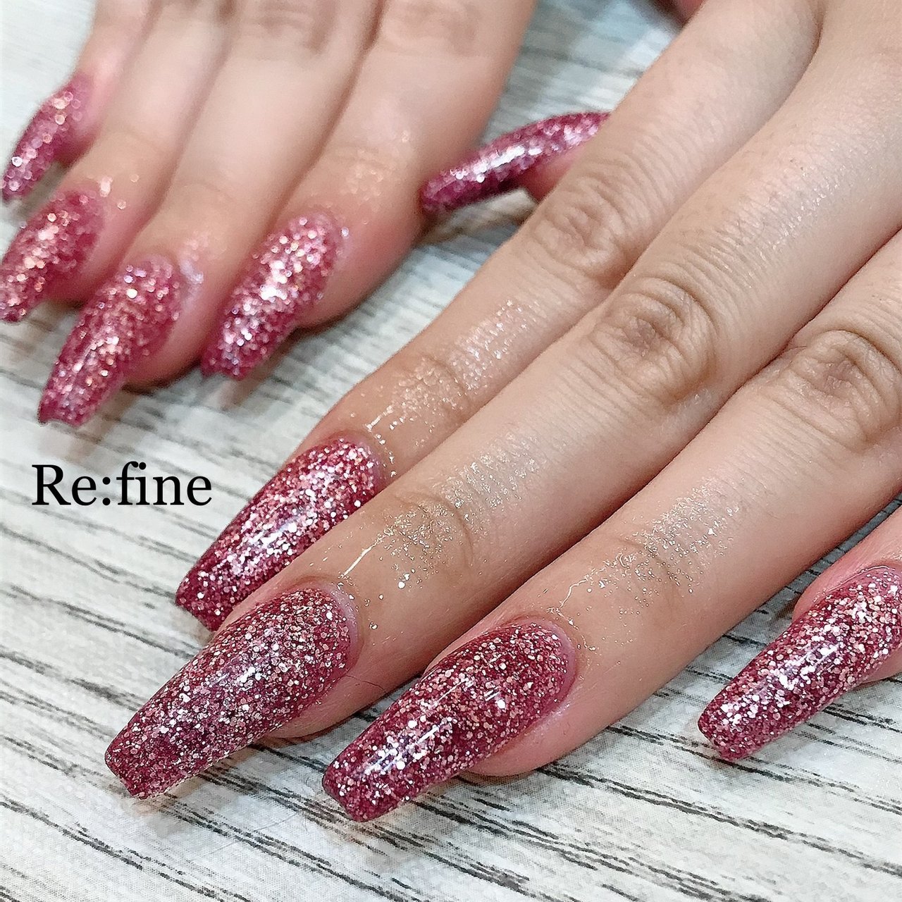 ハンド ラメ ワンカラー スカルプチュア Re Fineのネイルデザイン No ネイルブック