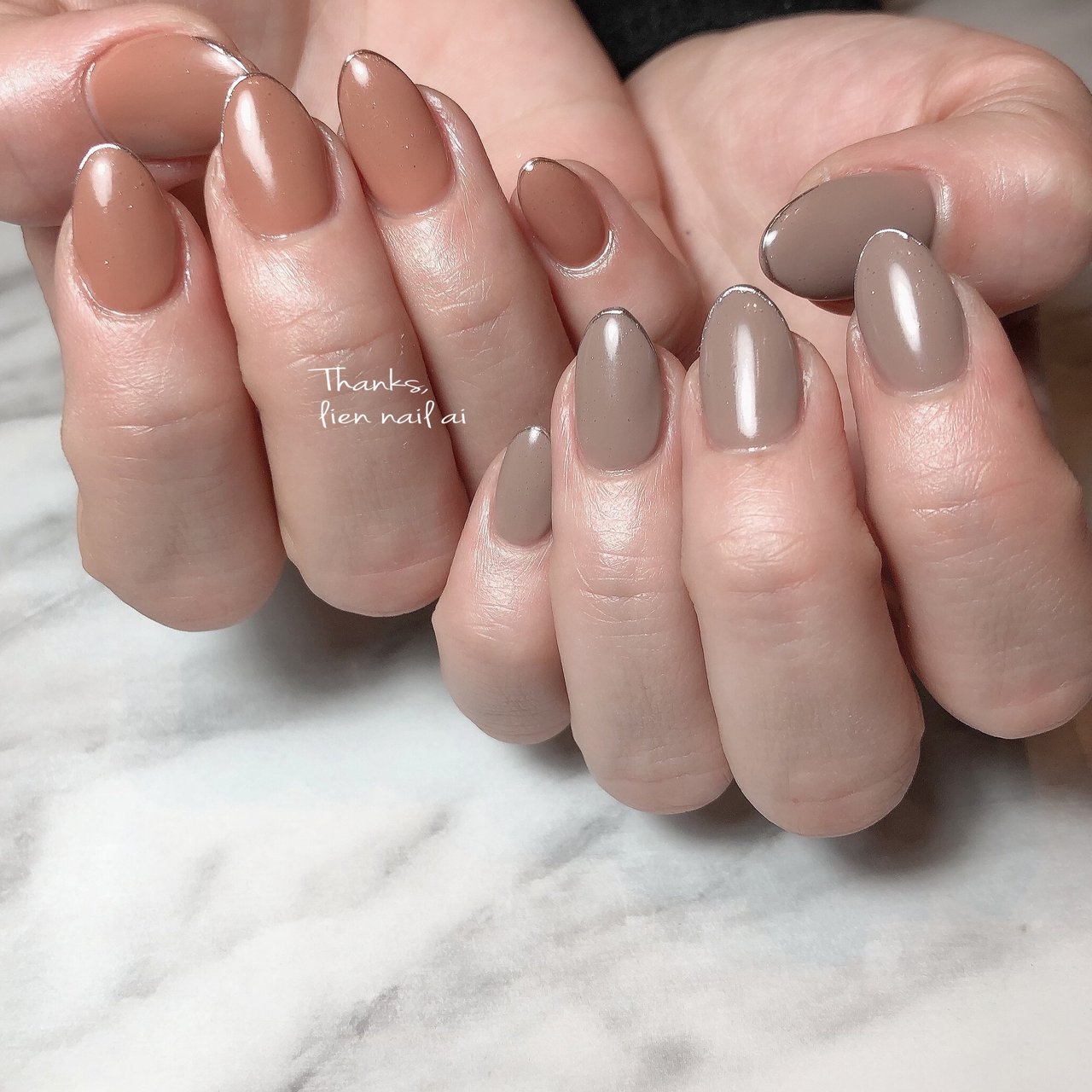 オールシーズン/ハンド/シンプル/フレンチ/ワンカラー - I.のネイル