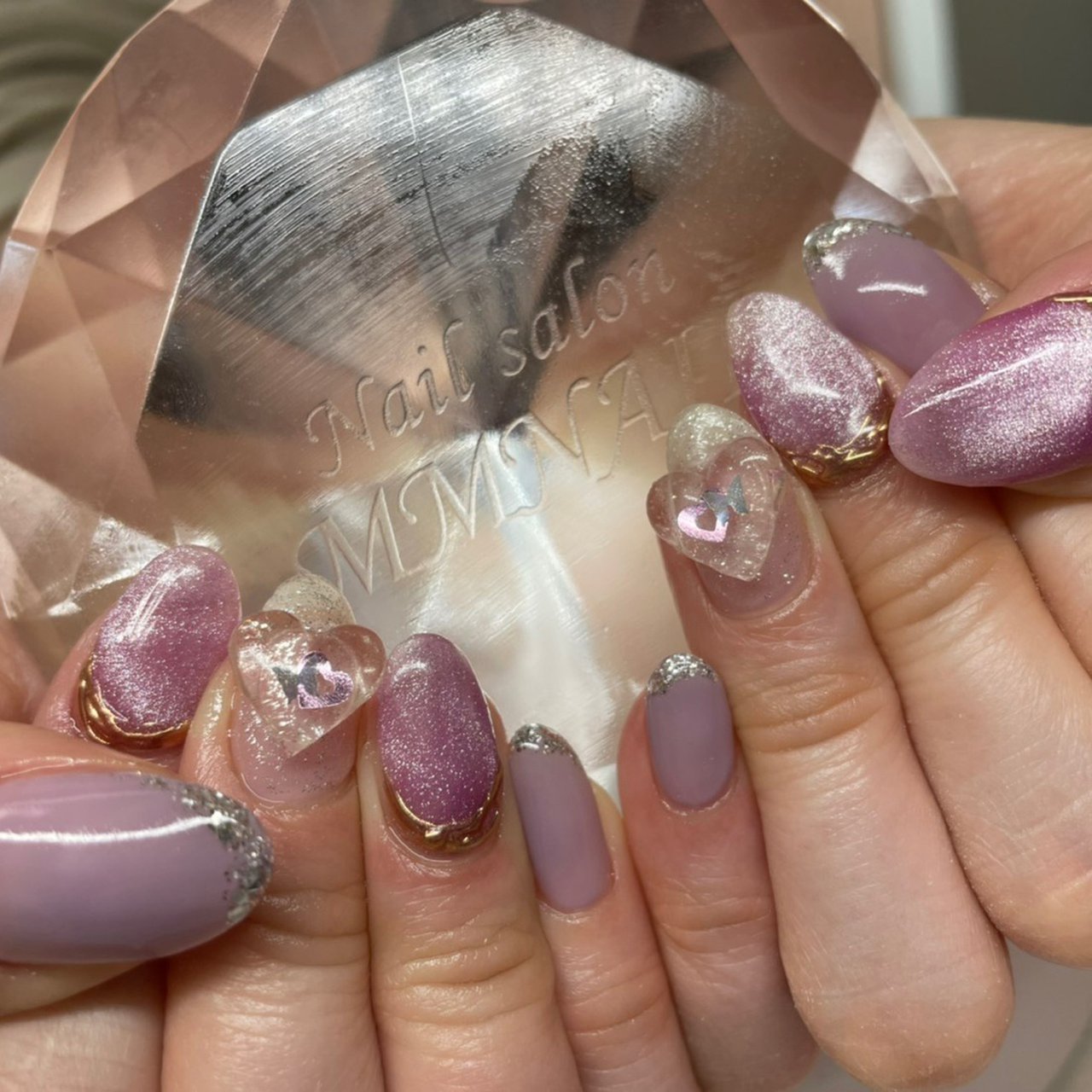 オールシーズン ハンド マグネット ミディアム パープル Mmnailのネイルデザイン No ネイルブック