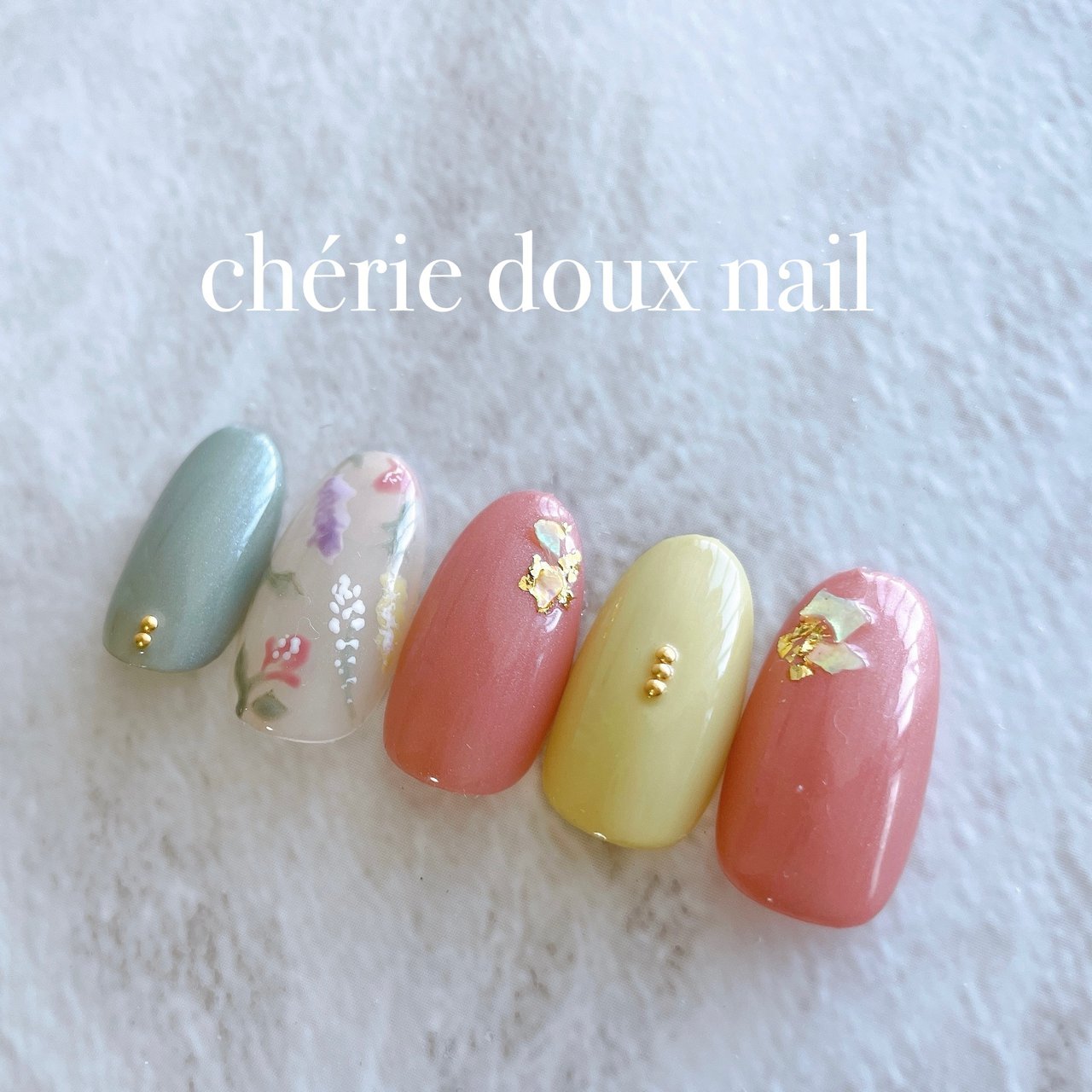 春 夏 デート 女子会 ハンド Cherie Doux Nail Eriのネイルデザイン No ネイルブック