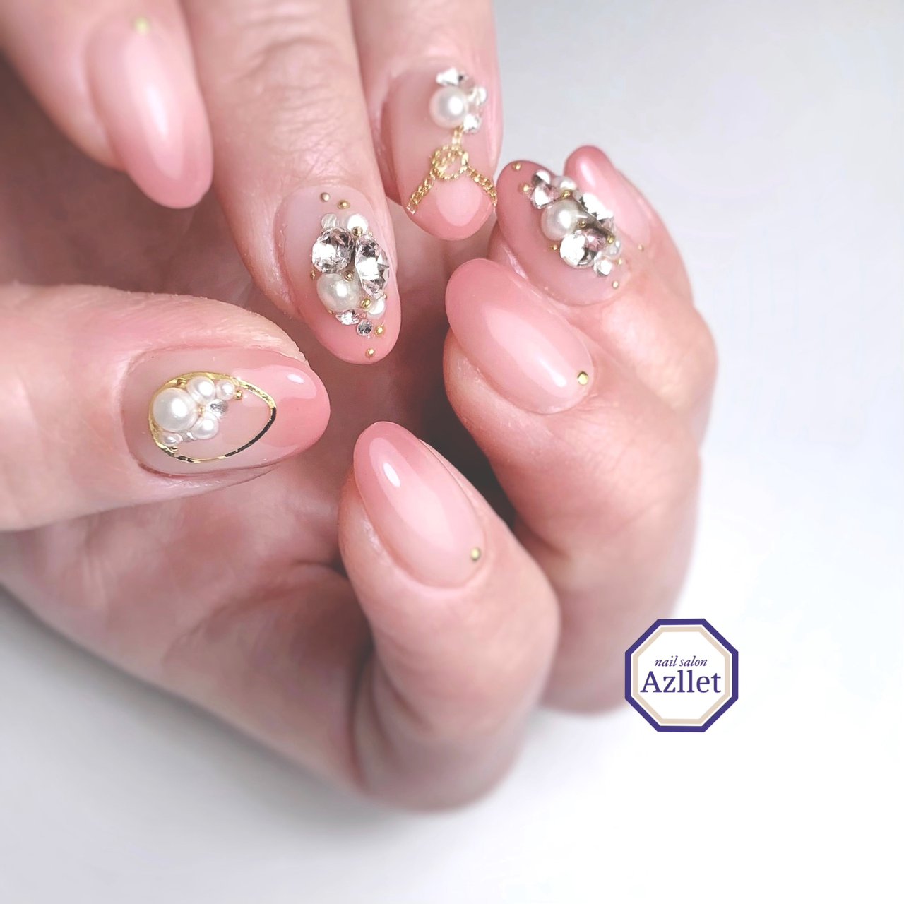 春 オールシーズン ブライダル パーティー ハンド 涼木のり子 Azllet アズレット 祐天寺 のネイルデザイン No ネイル ブック