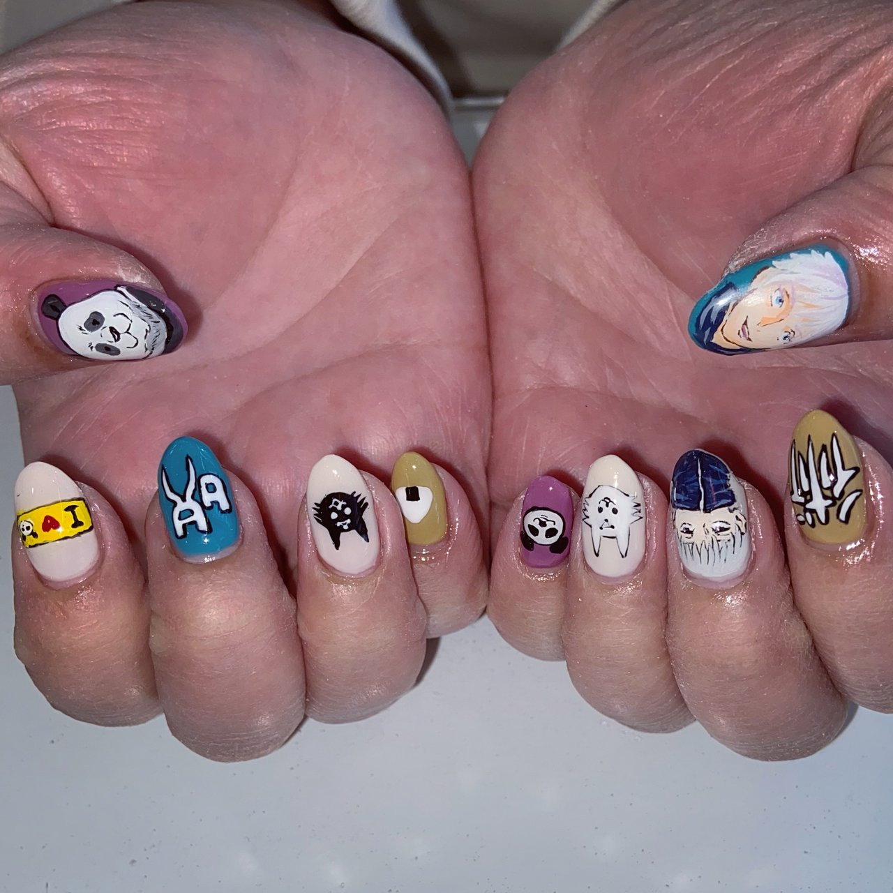 オールシーズン ハンド 痛ネイル キャラクター ミディアム Raffinenailのネイルデザイン No ネイルブック