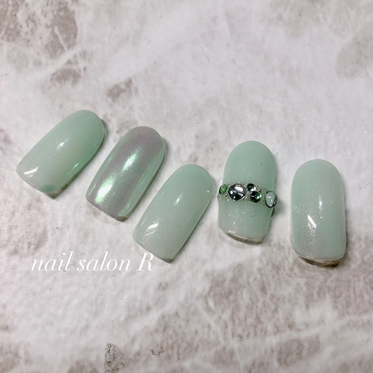 春 グリーン Nail Salon Rのネイルデザイン No ネイルブック