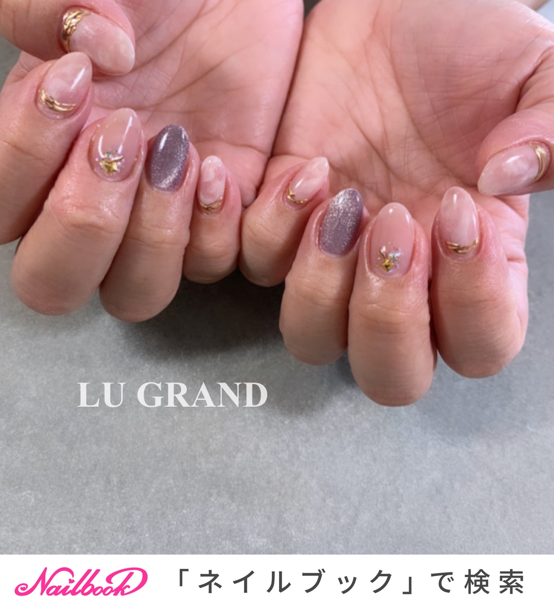 ハンド タイダイ 大理石 ニュアンス マグネット Lu Grand ル グランのネイルデザイン No ネイルブック