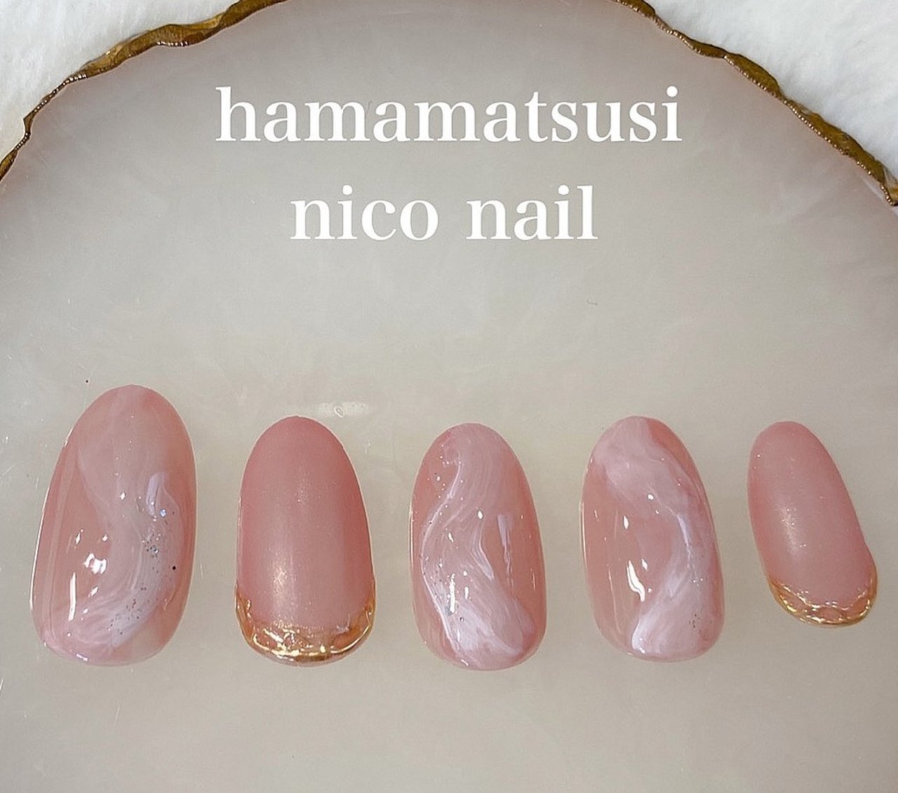 春/ハンド/ニュアンス/ホワイト/ピンク - niconailのネイルデザイン[No