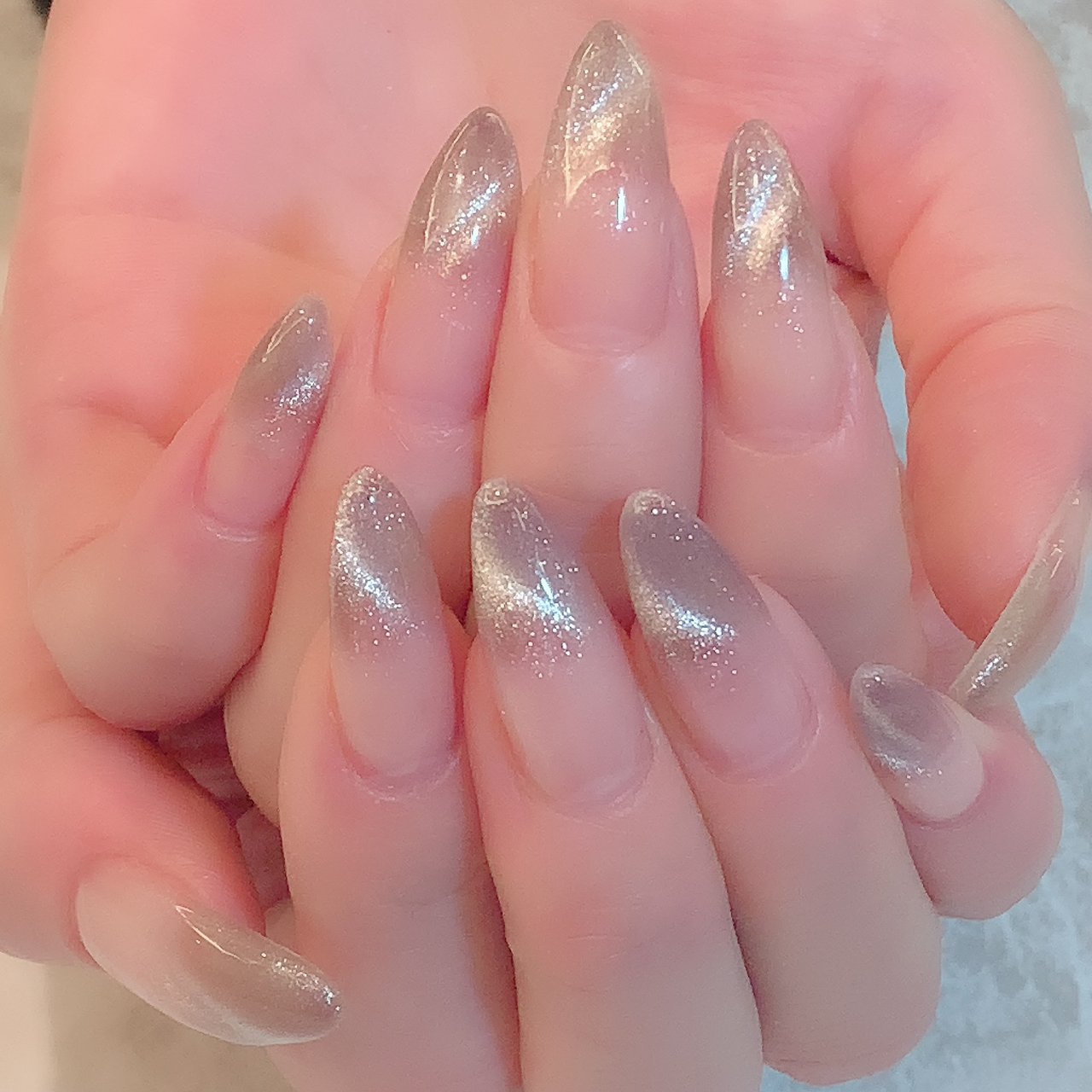 オールシーズン ハンド マグネット ロング グレージュ Nailsalondecorのネイルデザイン No ネイルブック