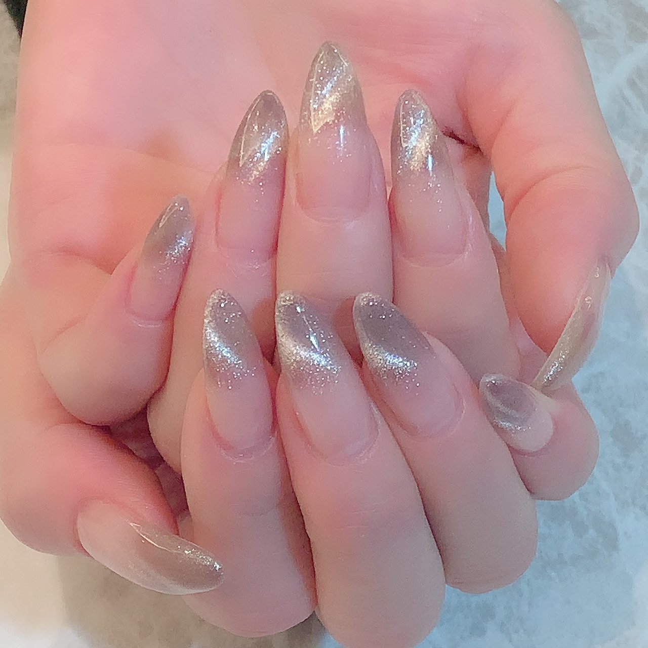 オールシーズン/ハンド/マグネット/ロング/グレージュ - nailsalondecorのネイルデザイン[No.6122777]｜ネイルブック