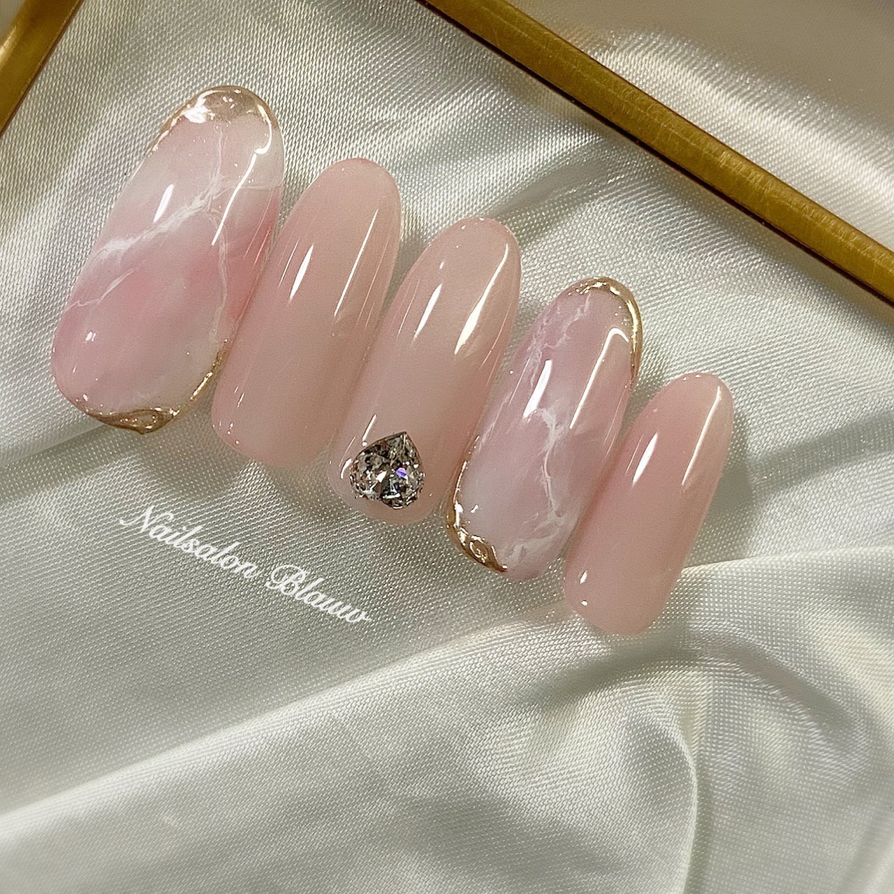 春 オフィス ブライダル デート ハンド Yui Nailsalonblauw Tokyoのネイルデザイン No ネイルブック