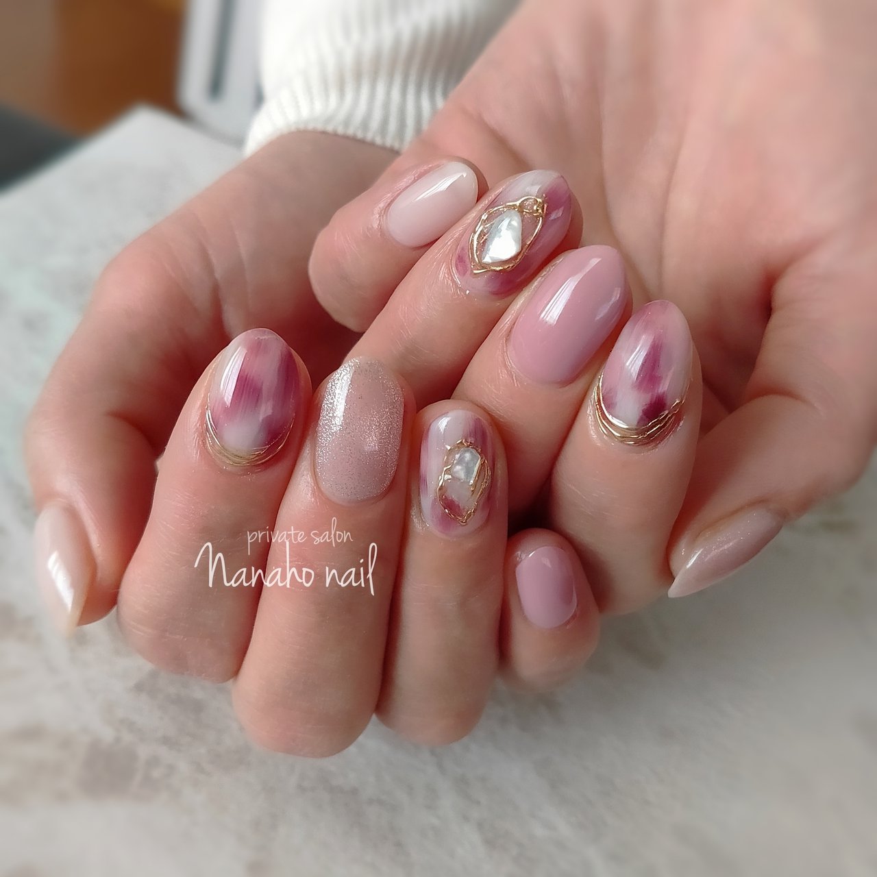 春/卒業式/入学式/ハンド/ニュアンス - Nanaho☆nail(大阪府八尾市)の