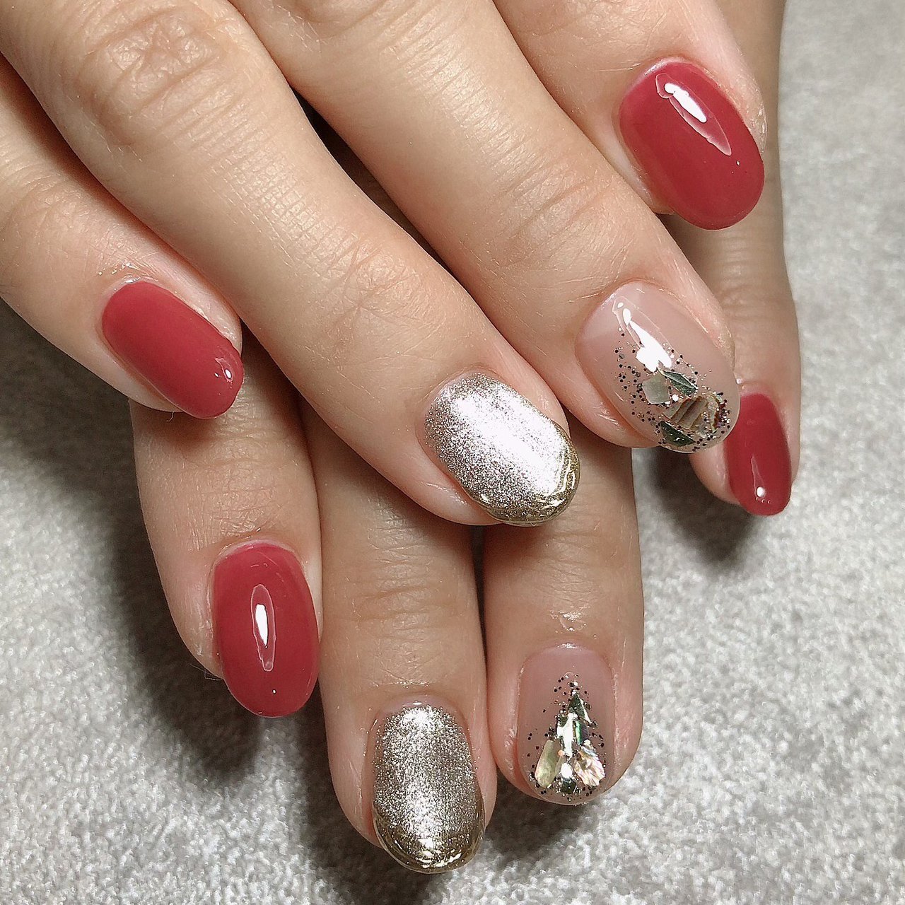 オールシーズン ハンド シェル ニュアンス マグネット Camellia Nailのネイルデザイン No ネイルブック