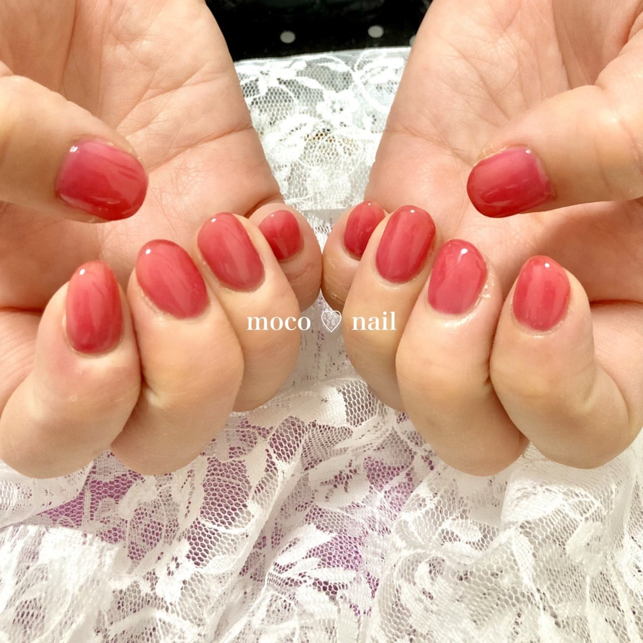 ハンド ワンカラー ショート ピンク Moco Nailのネイルデザイン No ネイルブック