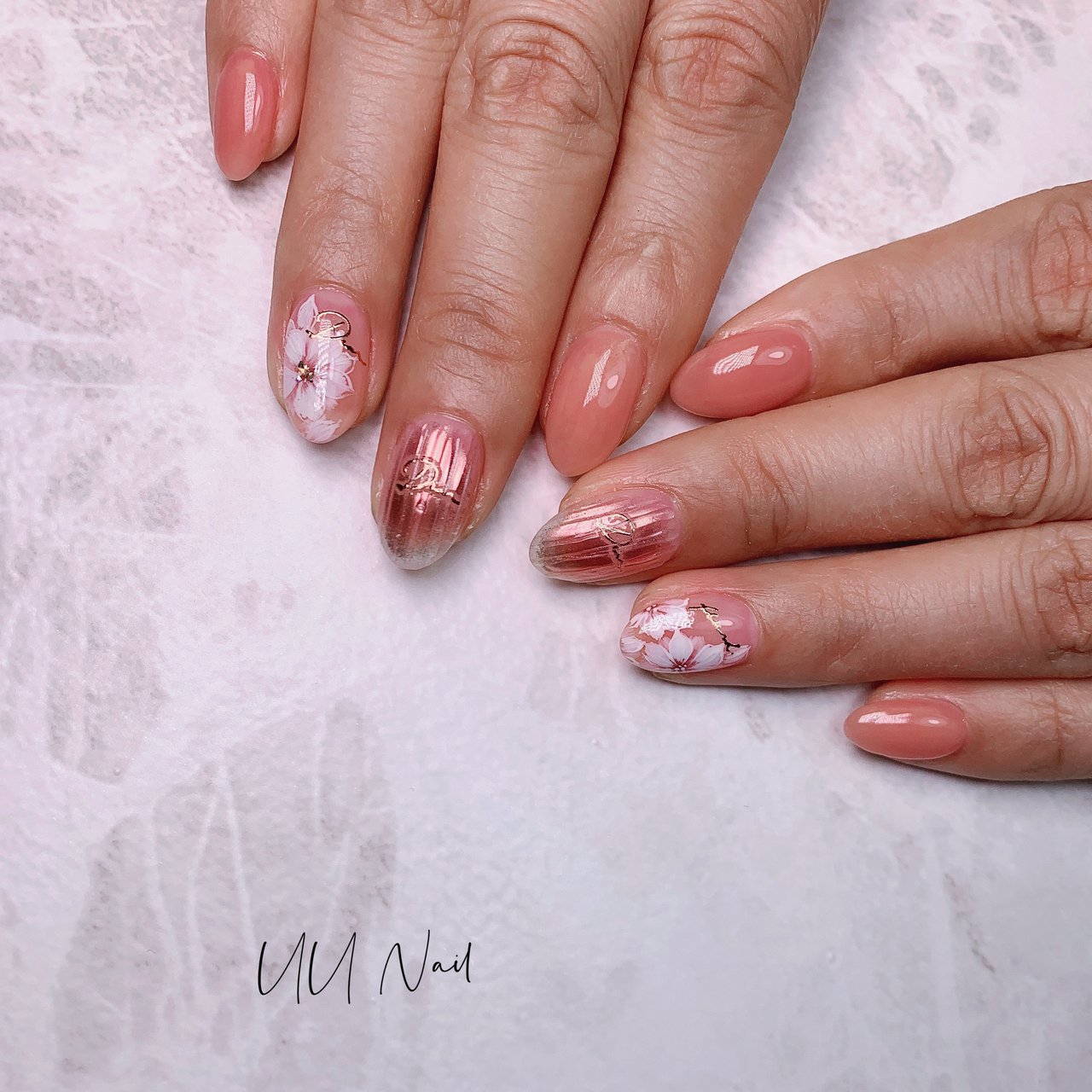 春 ハンド フラワー Uunailのネイルデザイン No ネイルブック
