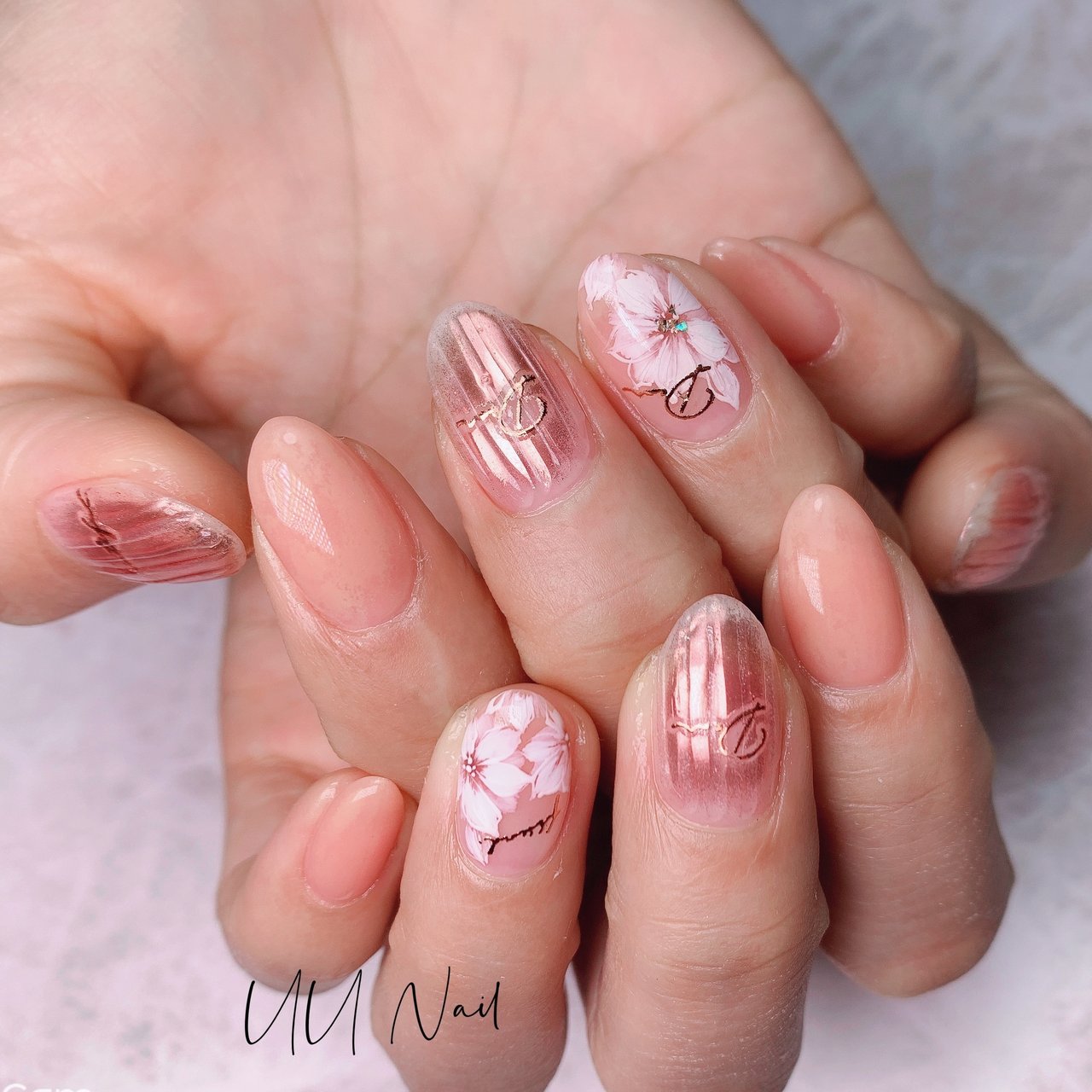 春 ハンド フラワー Uunailのネイルデザイン No ネイルブック