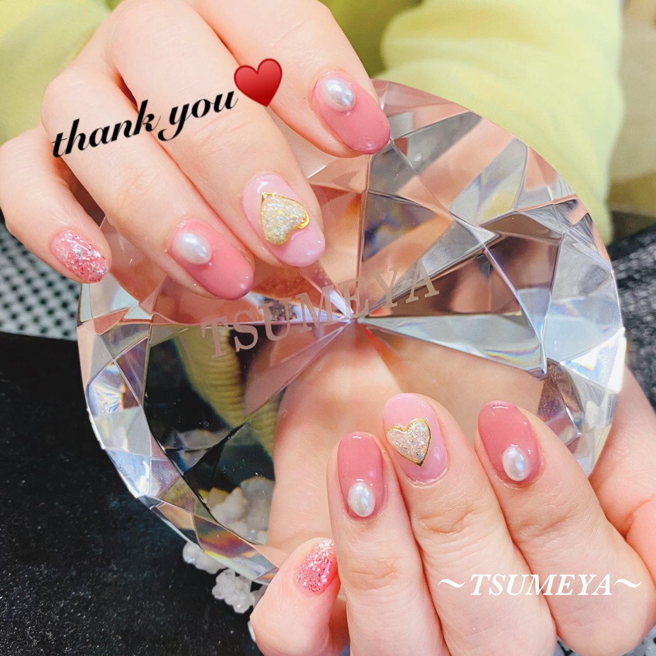 オールシーズン ハンド ミディアム ピンク ジェル ホームサロンtsumeya 爪屋 のネイルデザイン No ネイルブック