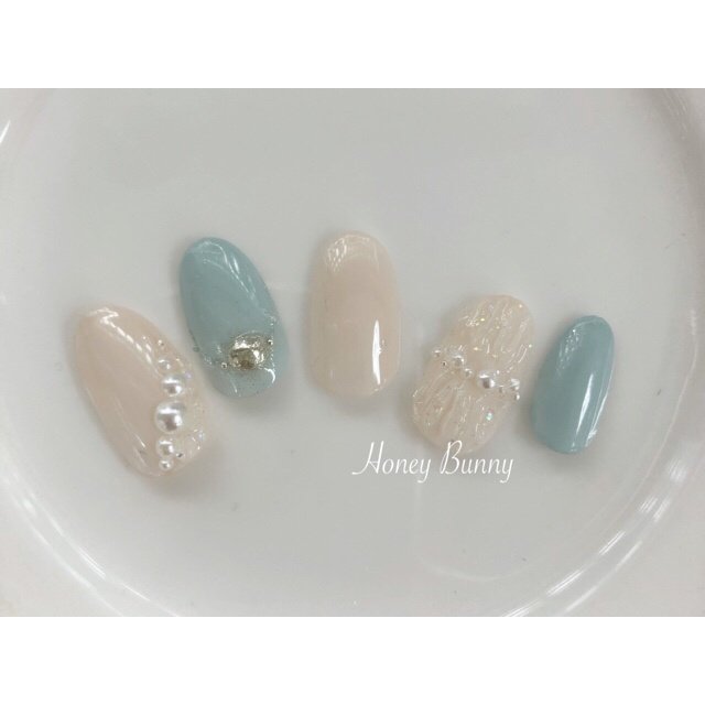 春 オールシーズン ハンド ビジュー ミラー Ayaのネイルデザイン No ネイルブック