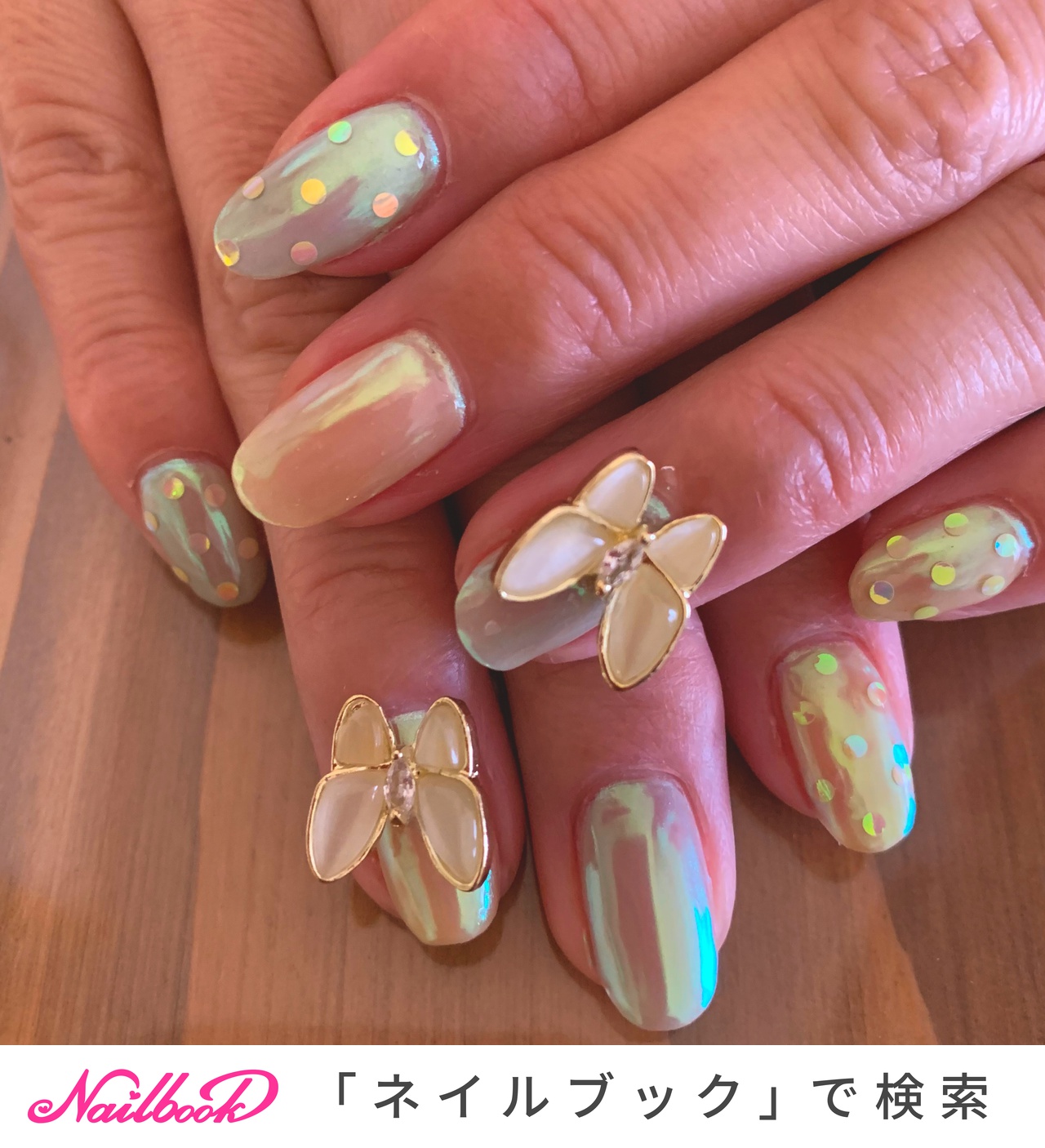 キャンドゥオーロラピーコックのネイルデザイン ネイルブック