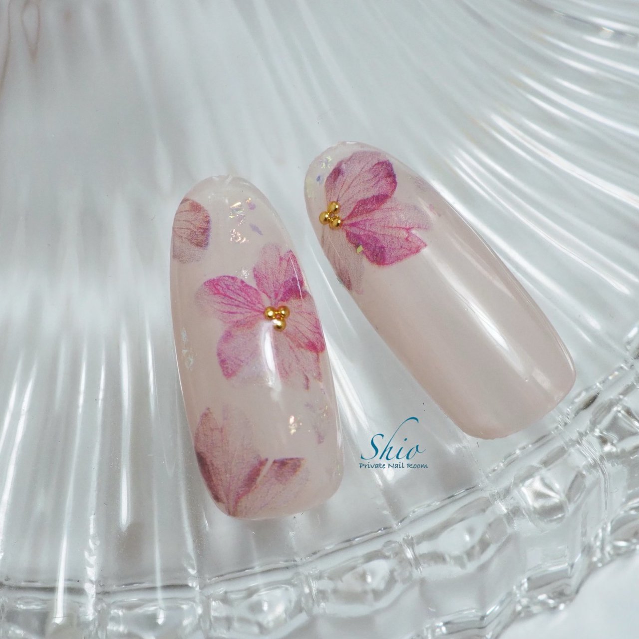 春 ハンド ワンカラー フラワー ピンク Akariのネイルデザイン No ネイルブック