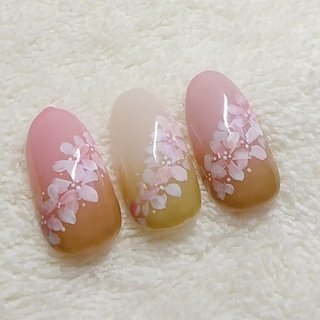 桜餅ネイルのネイルデザイン ネイルブック