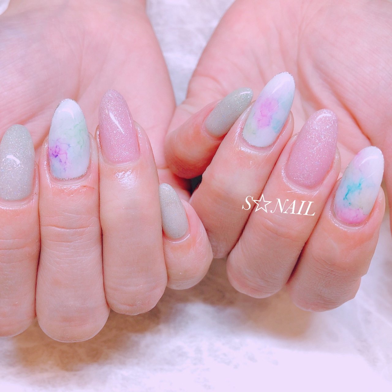 春 オフィス 女子会 ハンド シンプル 大阪府和泉市 S Nailのネイルデザイン No ネイルブック