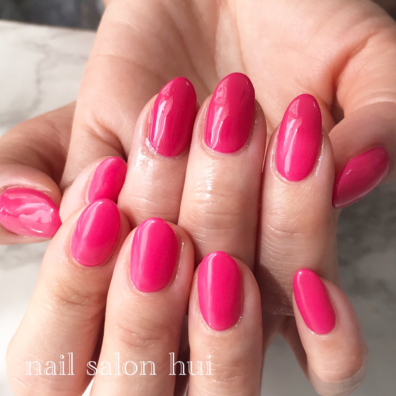 春 夏 ハンド ワンカラー ピンク Nailsalon Huiのネイルデザイン No ネイルブック