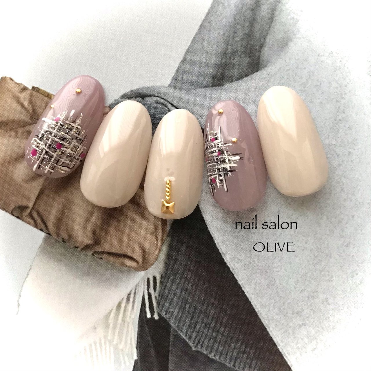 春 オールシーズン ハンド ベージュ ピンク Nail Salon Oliveのネイルデザイン No ネイルブック