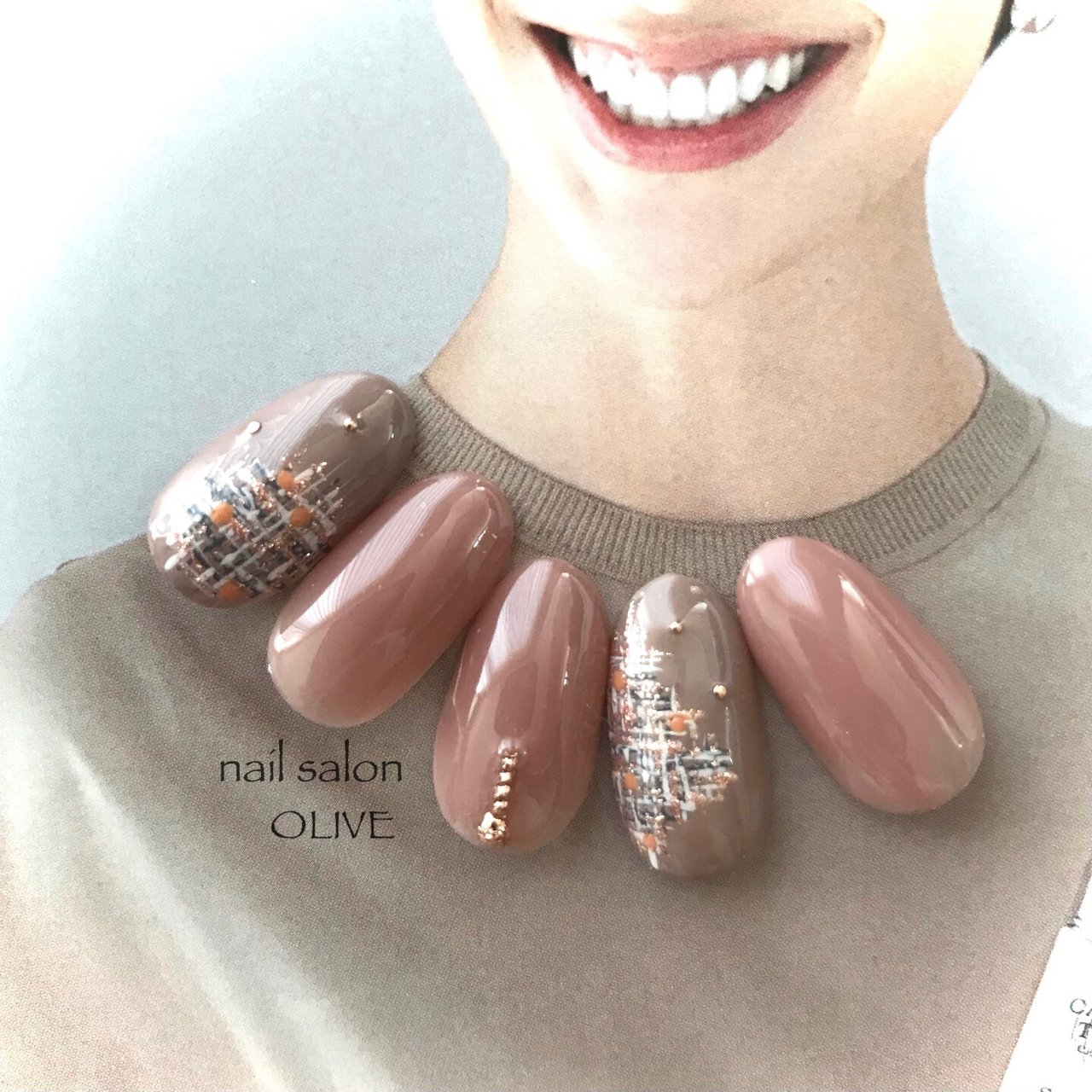 春 オールシーズン ハンド ベージュ ピンク Nail Salon Oliveのネイルデザイン No ネイルブック