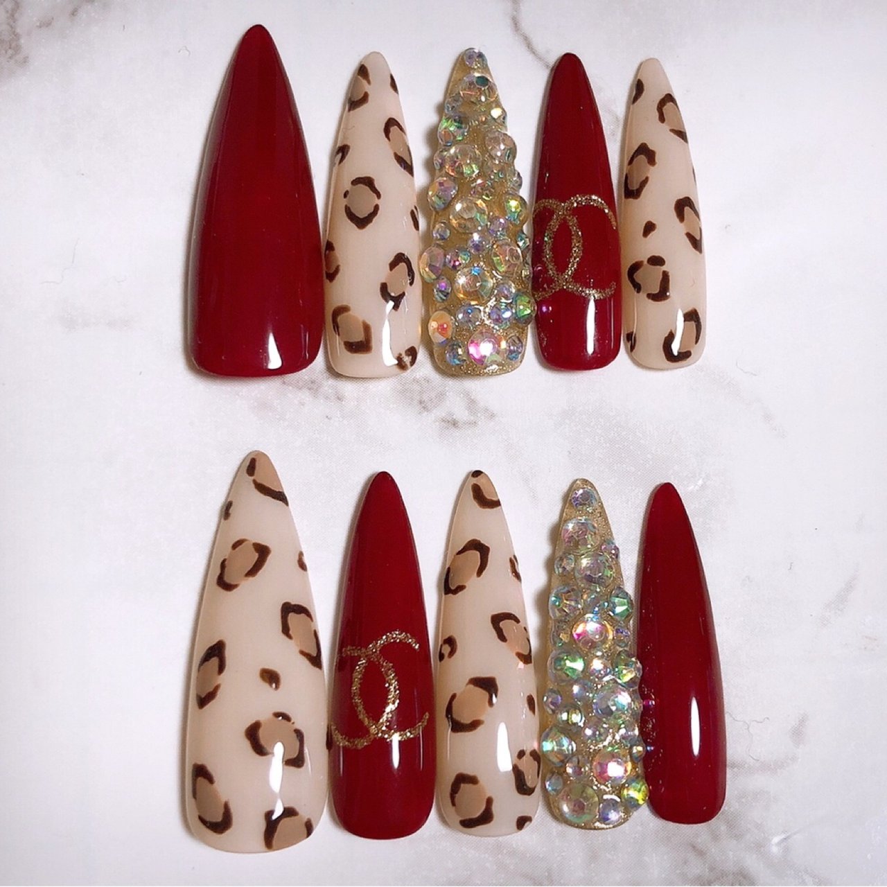 ハンド ビジュー ブランド柄 ロング ベージュ Suzu6のネイルデザイン No ネイルブック