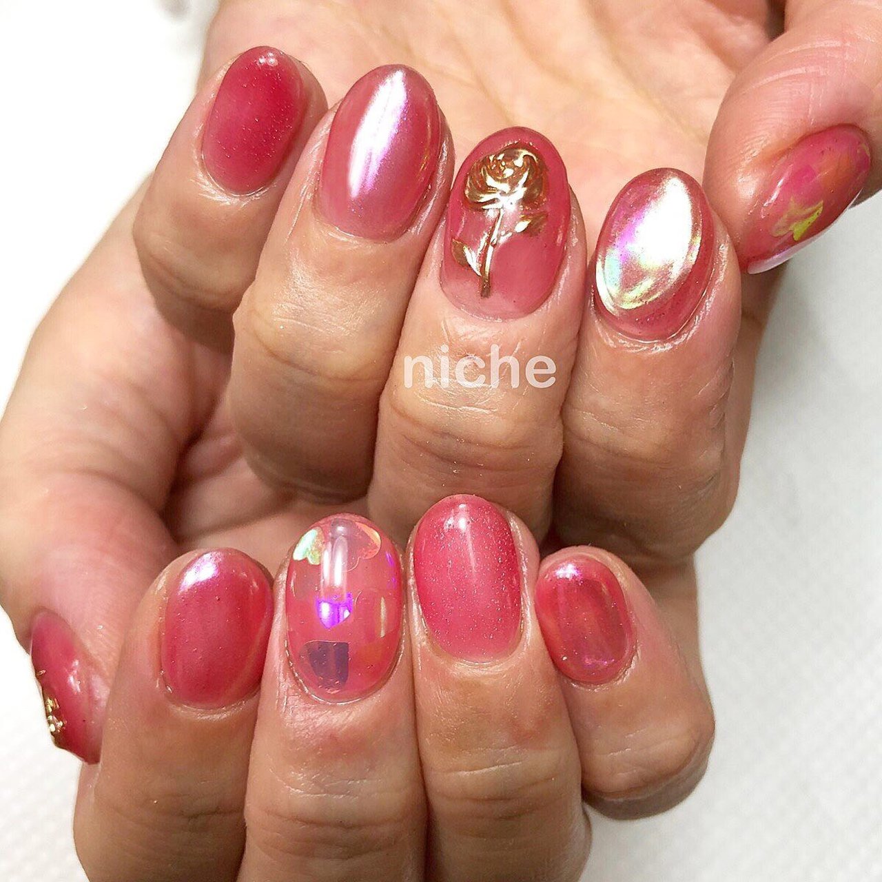 春 夏 オールシーズン バレンタイン ハンド Nailsalonniche ネイルサロンニッチのネイルデザイン No ネイルブック